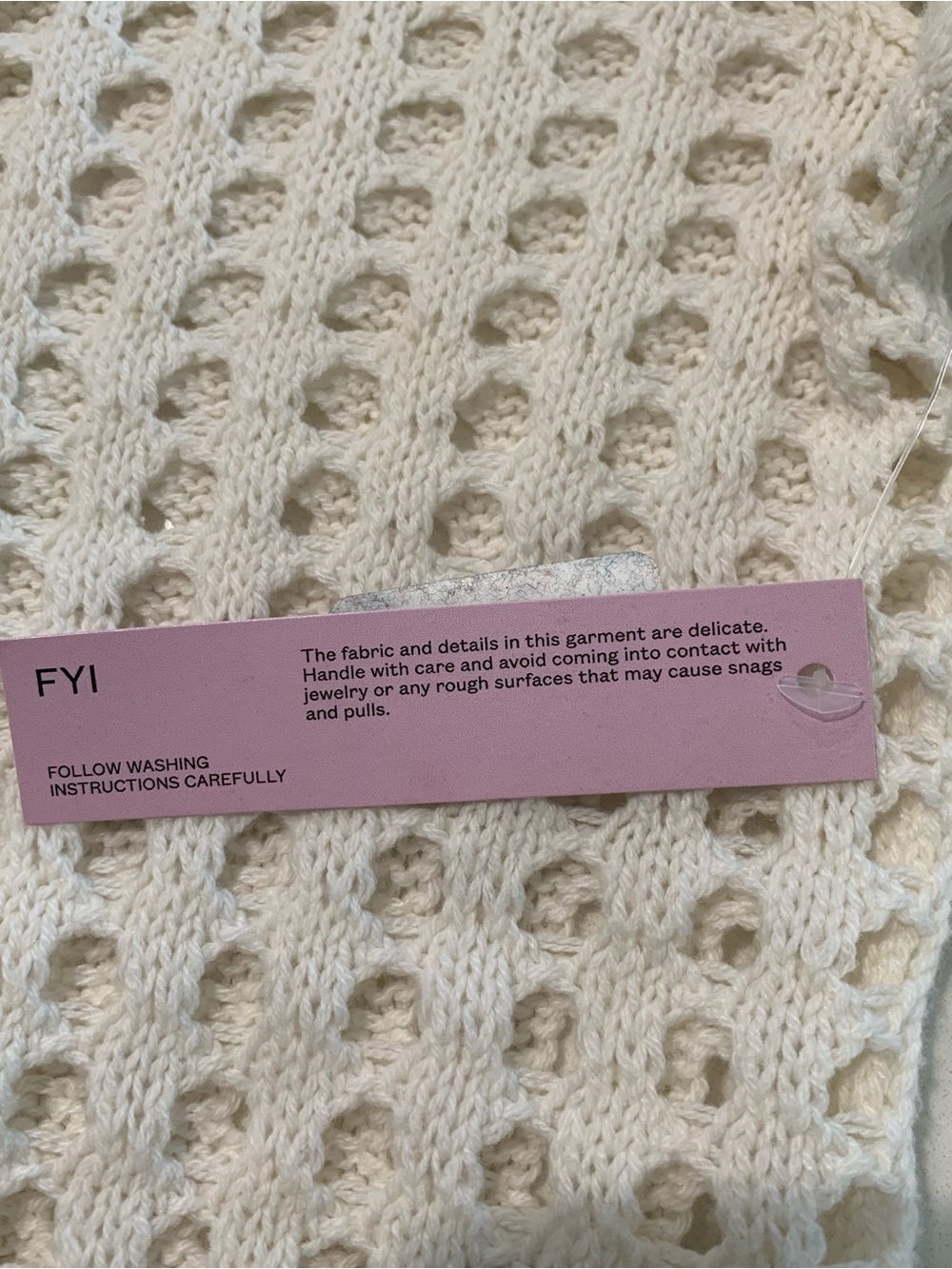 NWT Wild Fable Cream Open Knit Cropped V Neck Sweater Crochet Flowers, Boho, S - Picture 12 of 14